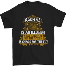 Normal Ist Eine Illusion Slogan Herren T-Shirt 100% Baumwolle