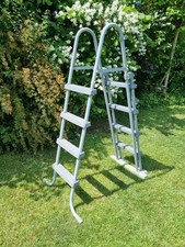 Poolleiter 4-stufig für Aufstellpool, Beckenleiter, Schwimmbadleiter, Bis 122 Cm