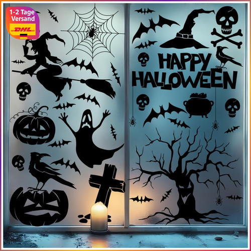 Halloween fensterbilder set - fensterbilder,
