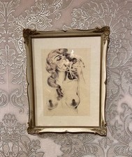 Erotic Artprint v Liebermann 1920 "Erotische Groteske - Pipifax" im Bilderrahmen