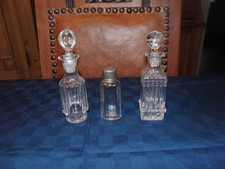 Antike alte Glas Flacon Parfüm Flaschen mit Deckel