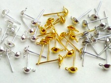 30x ohrstecker mit halbkugel - 30x,