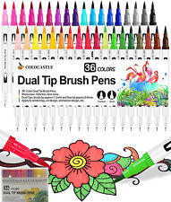36Farbe Acrylstifte Marker Set Wasserfest Dual Brush Pen Für DIY Graffiti Steine