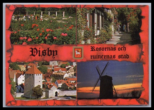 Ansichtskarte visby schweden - ansichtskarte,
