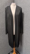 Reflections schwarze einfache Slinky Long Line Jacke UK M UVP £24,99 LN057 CC 10