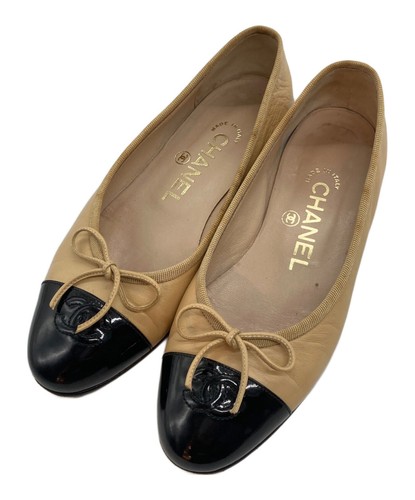 Chanel cap toe ballerinas - chanel,