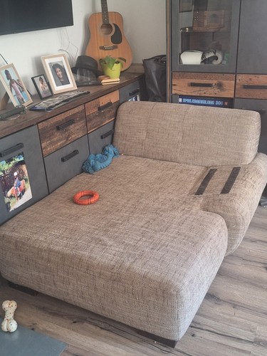 Armlos chaiselongue grau - armlos,