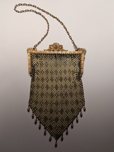 Antike metall mesh abendtasche - antike,