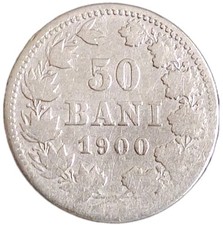 Rumänien 50 Bani Silber 1900