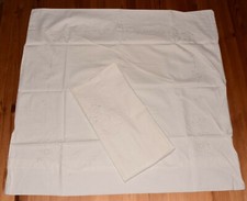 2 Alte Paradekissen Kopfkissen Kissenbezüge mit Lochstickerei Stickerei (4881)