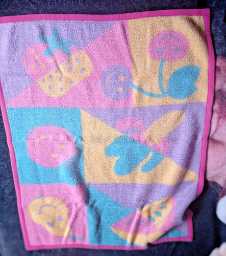 Kinderdecke pink lila blau