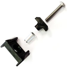 10 Stück Doppelstabzaun Montagesatz schwarz Ral 9005 Zaunbau Zaun Pfosten