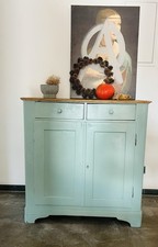 Vertiko Schrank Kommode Antik Vintage grün