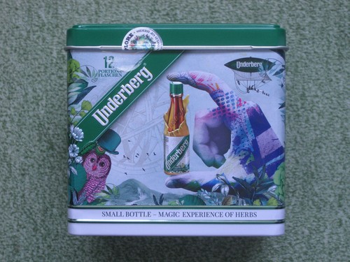 Leere underberg blechdose - leere, mit