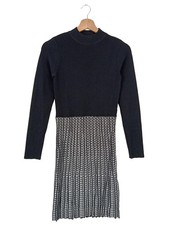 LIPSY LONDON Strickkleid Damen Kleid Gr. DE 36 schwarz-weiß Casual-Look