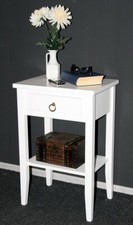 Massivholz Nachtkonsole weiß