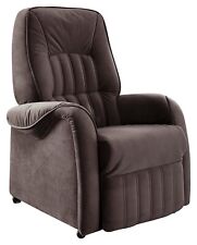 Fernsehsessel - Braun - Polyester - 2-motorig mit elektrischer Aufstehhilfe