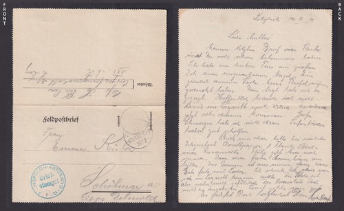 1916 wwi german - wwi, feldpost
