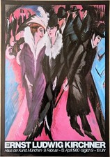 Poster Plakat - Ernst Ludwig Kirchner - Die Straße - Haus der Kunst München 1980