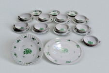 HAVILAND LIMOGES - Torse Camaieu vert - 22 teiliges Konvolut