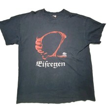 Vintage Eisregen über Europa Tour Shirt Size XL Schwarz Cotton Front/Back Grafik