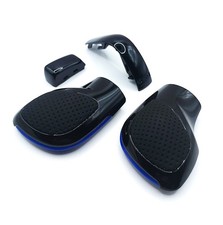 Schaltknauf / Schalthebel Schwarz Leder Blau für Golf 7 Passat Polo TRoc GTI DSG