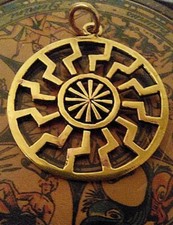 Schwarze Sonne Anhänger aus