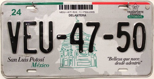 San luis potosi nummernschild - san,
