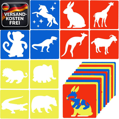 Tierschablonen set für kinder - set,
