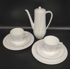 Hutschenreuther Mokkaservice Modell Eleganz für 2 Personen dezent schlank Top