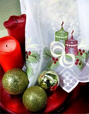 Scheibengardine Kurzgardine Kurzstore Panneaux Weihnachten farbig 45 und 60 cm