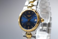 [Near MINT] LONGINES Conquest L1.113.3 Navy Dial Gold Date Quartz Damenuhr