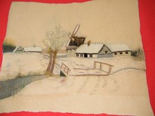 Kreuzstich Stickbild Winter