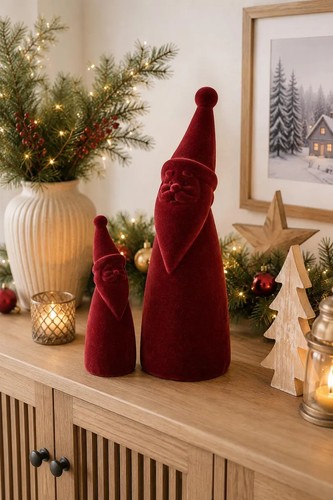 Deko nikolaus dunkelrot - nikolaus,