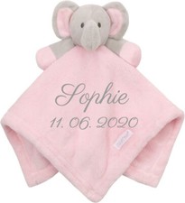 Baby Kuscheltuch AUSWAHL mit Namen bestickt personalisiert Geschenk Taufe Geburt