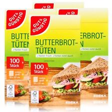 Gut & Günstig Butterbrottüten Butterbrotpapier 100stk. (4er Pack)