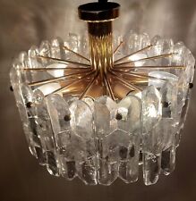 XL Kronleuchter Lampe Hängelampe Kalmar 5457 Zapfen Eisglas Deckenlampe 