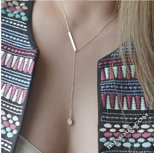 Gold halskette mit glanz - gold,