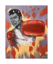 Handgemalt acrylbild boxer - vb,