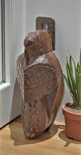 Antik Holz Pfau Vogel Figur