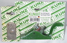 KUNZ No.100 Eichhörnchenschwanzhobel + KUNZ Ersatzklinge. Ungeöffneter, nie benutzter Altbestand