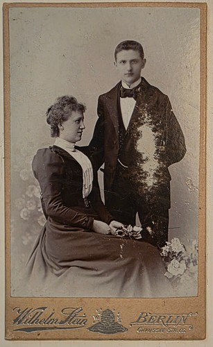 Antikes cdv paarfoto warenhaus - paarfoto,