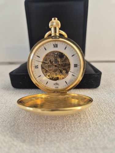 Vergoldete taschenuhr mit - vergoldete,