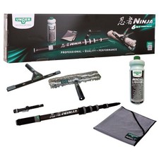 Unger Premium Ergo Tec Ninja Glasreinigungsset mit Teleskopstange 6 in 1 akn19 S