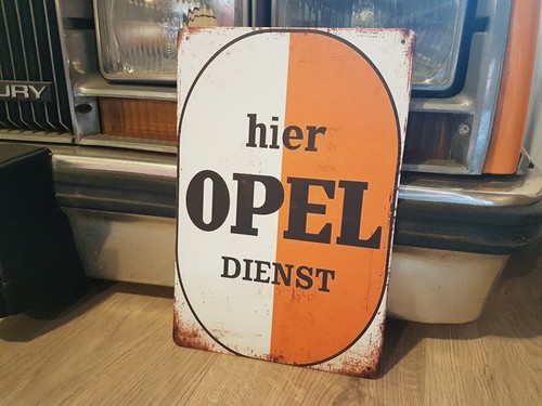 Blechschild opel dienst - blechschild,