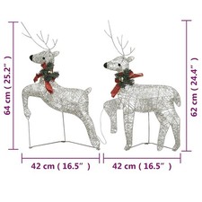 Rentiere mit led set - led,