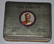 50-er  MANOLI  The Kaiser Cigarettes No. 7      Cigarettes tin   Berlin   Manoli
