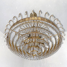 Hochwertige Joska Bodenmais vergoldetem Messing Bleikristall Kronleucht  Ø 50 CM