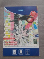 Designpapier Motivpapier Block , DIN A4, Basteln Scrapbooking