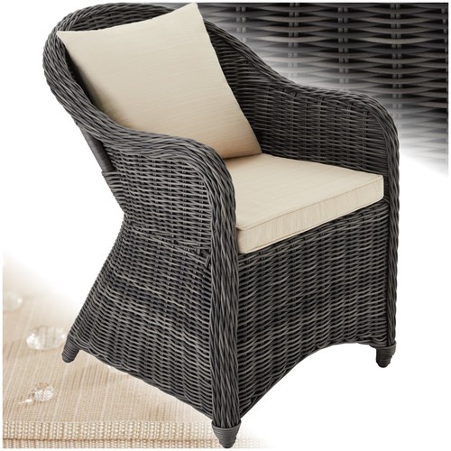 Gartenstuhl polyrattan braun - polyrattan,